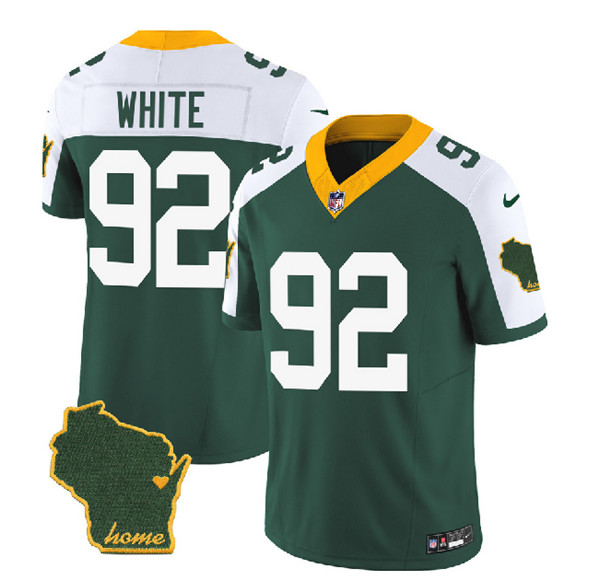 Green Bay Packers #92 Reggie White Green White 2023 F.U.S.E. Home Patch Vapor Untouchable Limited Stitched Jersey