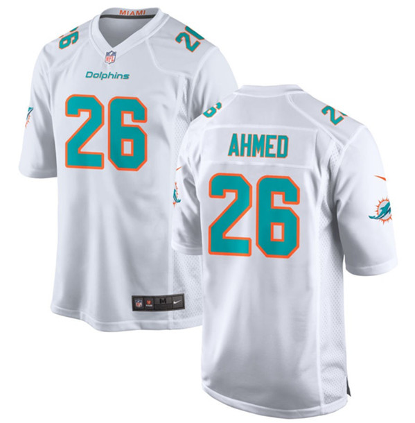 Miami Dolphins #26 Salvon Ahmed White Stitched Game Jersey
