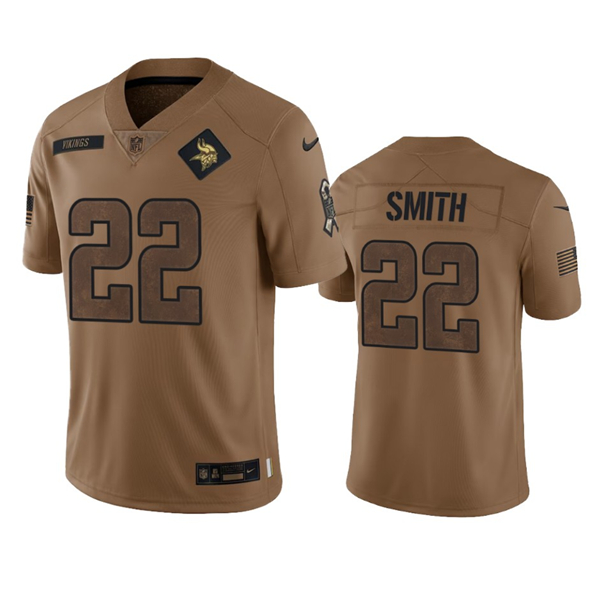 Minnesota Vikings #22 Harrison Smith 2023 Brown Salute To Service Limited Stitched Jersey