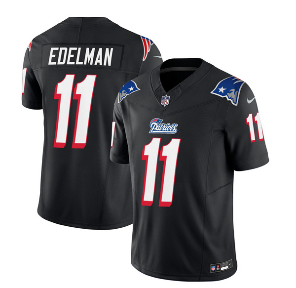New England Patriots #11 Julian Edelman Black 2023 F.U.S.E. Vapor Limited Stitched Jersey