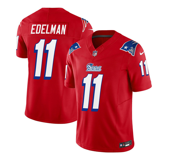New England Patriots #11 Julian Edelman Red 2023 F.U.S.E. Vapor Limited Stitched Jersey
