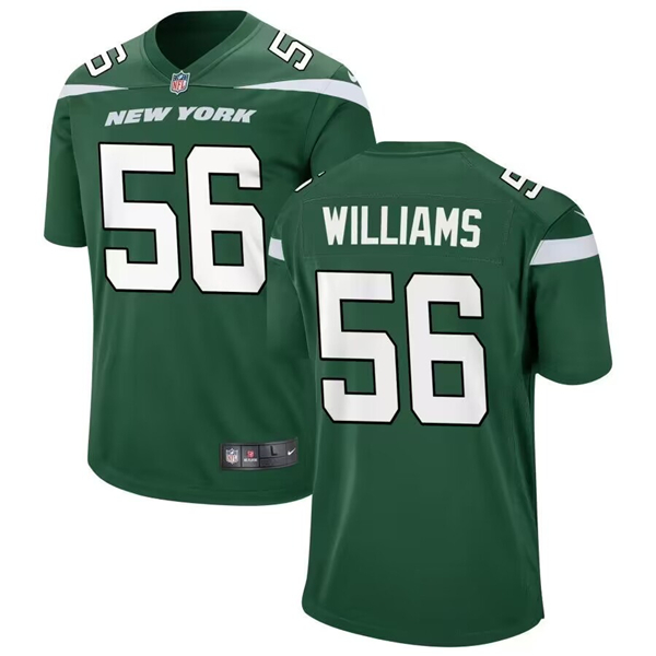 New York Jets #56 Quincy Williams Green Stitched Game Jersey