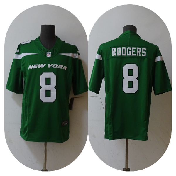 New York Jets #8 Aaron Rodgers 2023 F.U.S.E. Green Vapor Untouchable Limited Stitched Jersey