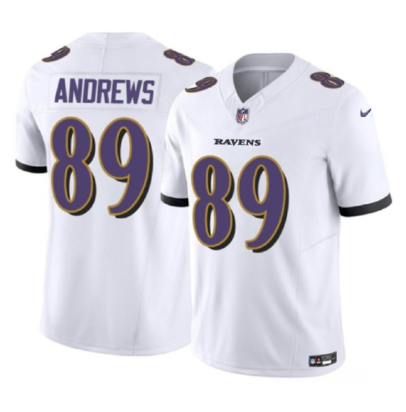 Baltimore Ravens #89 Mark Andrews White 2023 F.U.S.E Vapor Limited Stitched Jersey
