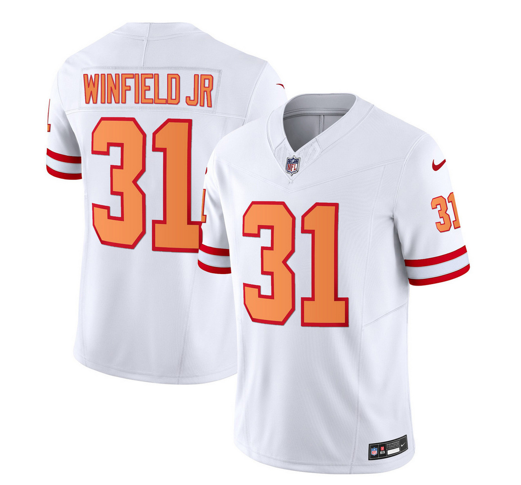 Tampa Bay Buccaneers #31 Antoine Winfield Jr. 2023 F.U.S.E. White Throwback Limited Stitched Jersey