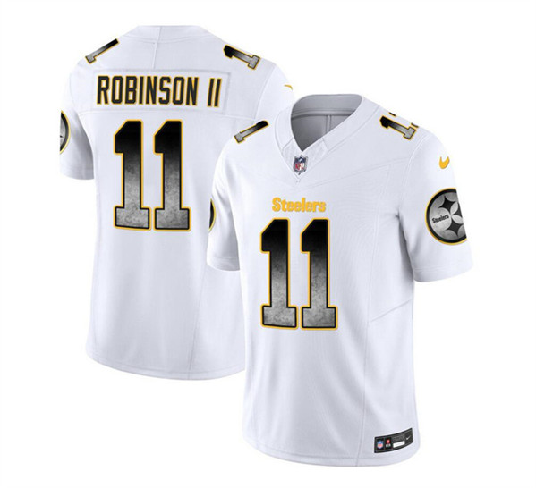 Pittsburgh Steelers #11 Allen Robinson II White 2023 F.U.S.E. Smoke Vapor Untouchable Limited Stitched Jersey