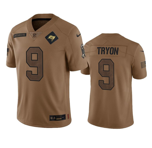 Tampa Bay Buccaneers #9 Joe Tryon 2023 Brown Salute To Service Limited Stitched Jersey