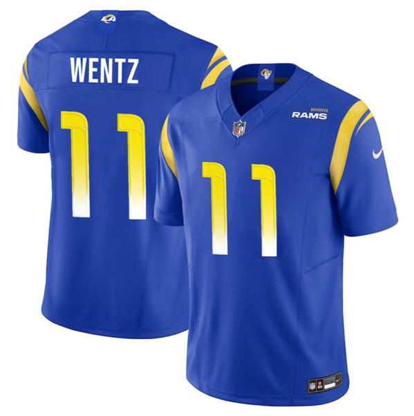 Los Angeles Rams #11 Carson Wentz Blue 2023 F.U.S.E. Vapor Untouchable Limited Stitched Jersey