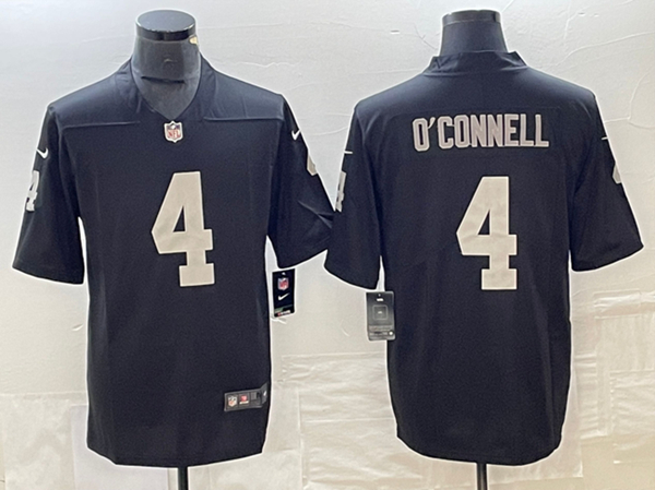 Las Vegas Raiders #4 Aidan O'Connell Black Vapor Untouchable Stitched Jersey