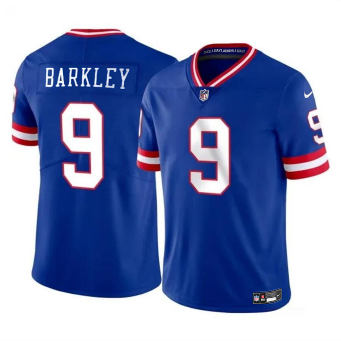 New York Giants #9 Matt Barkley Blue 2023 F.U.S.E. Throwback Vapor Untouchable Limited Stitched Jersey
