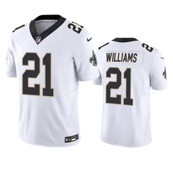 New Orleans Saints #21 Jamaal Williams White 2023 F.U.S.E. Vapor Untouchable Limited Stitched Jersey