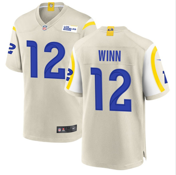 Los Angeles Rams #12 Dresser Winn Bone Stitched Game Jersey