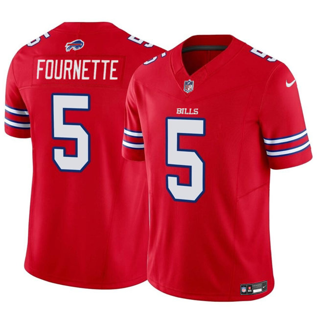Buffalo Bills #5 Leonard Fournette Red Vapor Untouchable Limited Stitched Game Jersey
