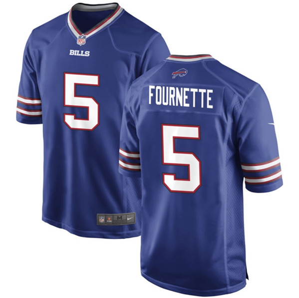 Buffalo Bills #5 Leonard Fournette Blue Stitched Game Jersey