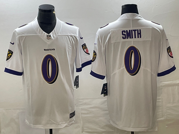 Baltimore Ravens #0 Roquan Smith White Vapor Untouchable Limited Stitched Jersey
