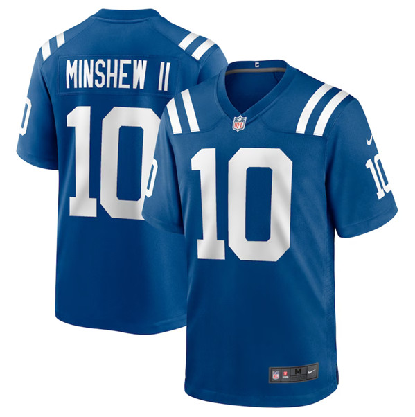 Indianapolis Colts #10 Gardner Minshew Blue Stitched Game Jersey