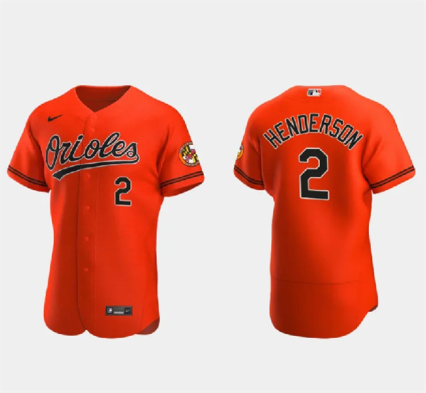 Baltimore Orioles #2 Gunnar Henderson Orange Flex Base Stitched Jersey