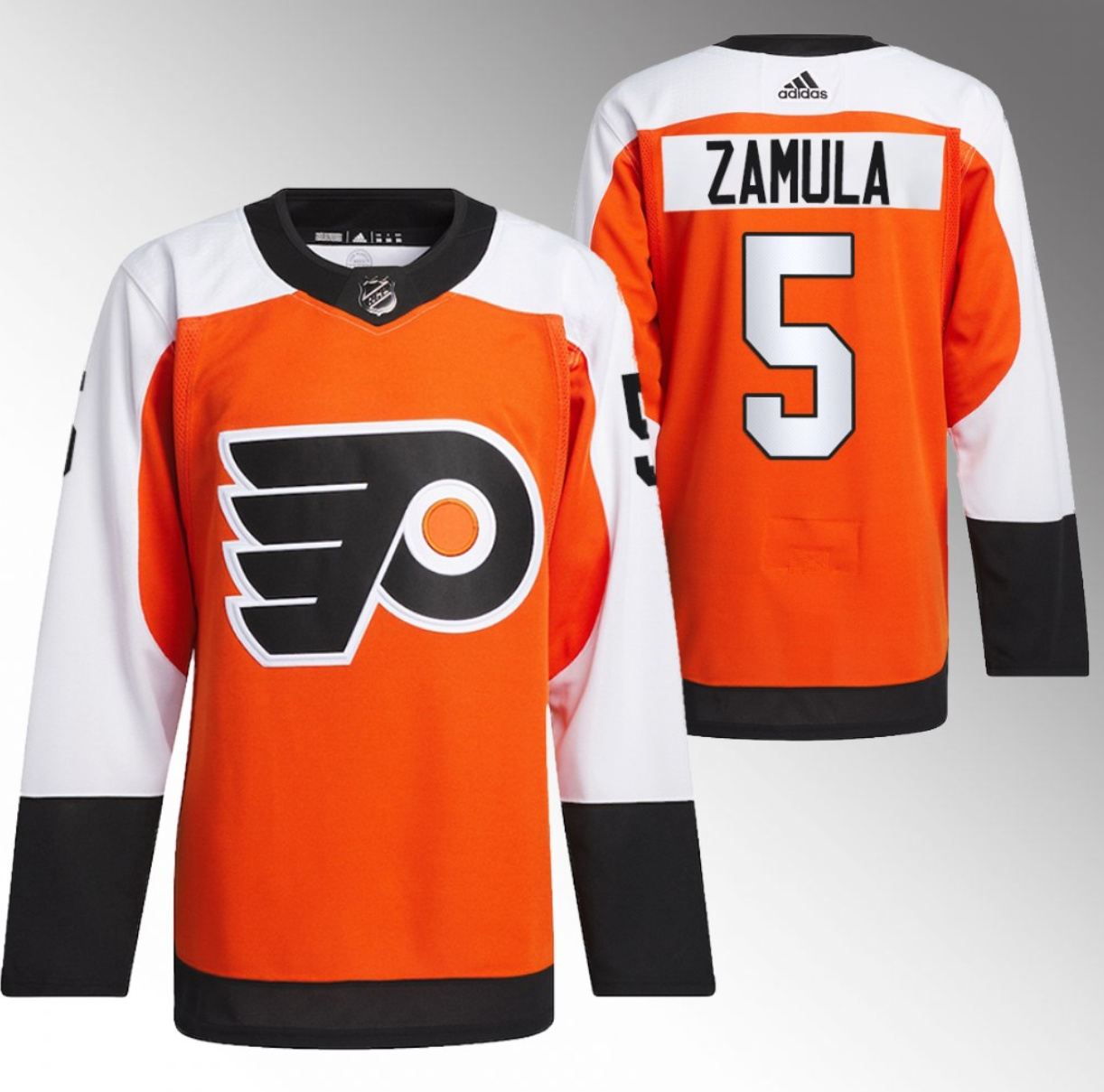 Philadelphia Flyers #5 Egor Zamula 2023-24 Orange Stitched Jersey