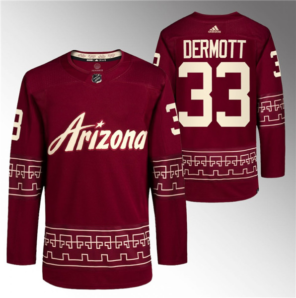 Arizona Coyotes #33 Travis Dermott Garnet Alternate Pro Jersey