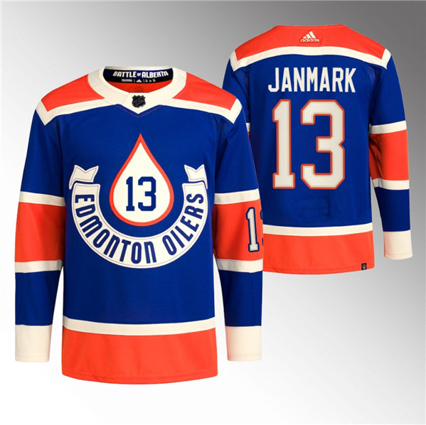 Edmonton Oilers #13 Mattias Janmark 2023 Royal Heritage Classic Primegreen Stitched Jersey