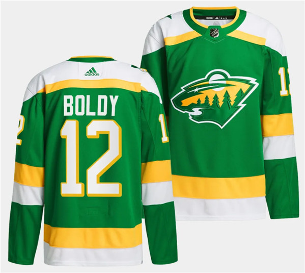 Minnesota Wild #12 Matthew Boldy Green 2023-24 Stitched Jersey