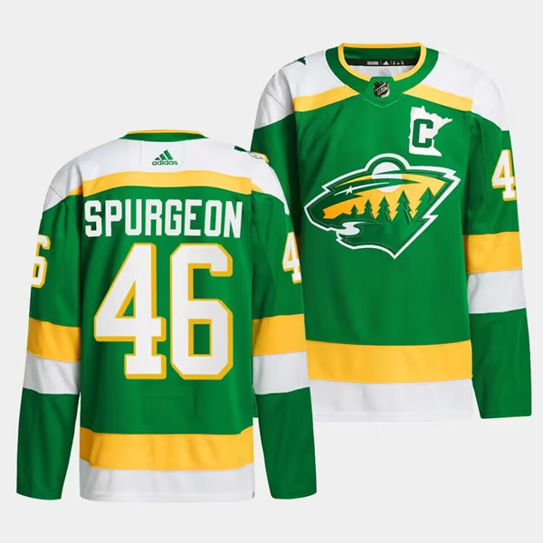 Minnesota Wild #46 Jared Spurgeon Green 2023-24 Stitched Jersey