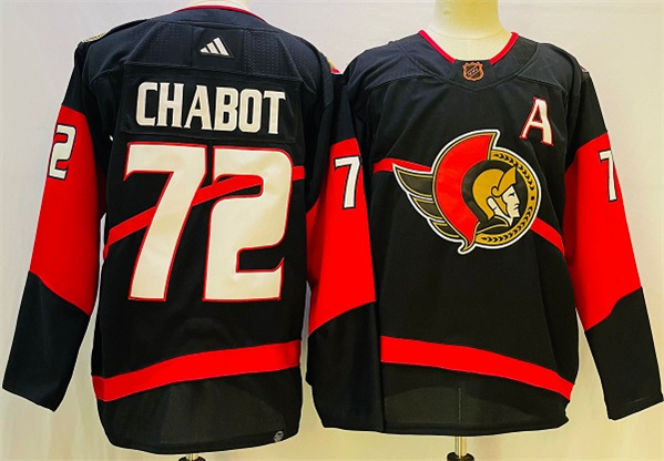 Ottawa Senators #72 Thomas Chabot Black Stitched Jersey