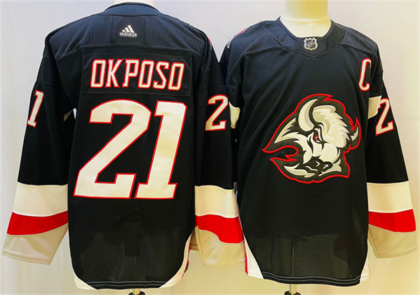 Buffalo Sabres #21 Kyle Okposo Black 2022 23 Stitched Jersey