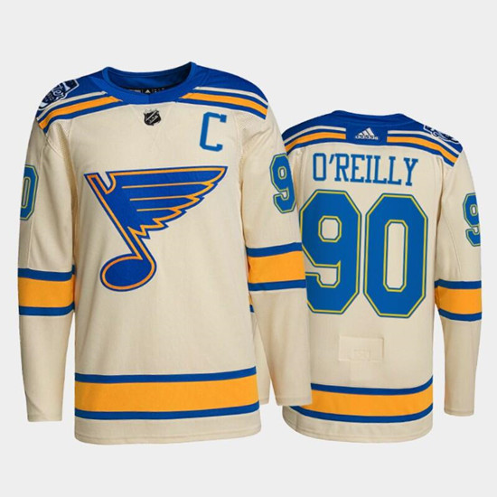 St. Louis Blues #90 Ryan O'Reilly Cream 2022 Winter Classic Stitched Jersey