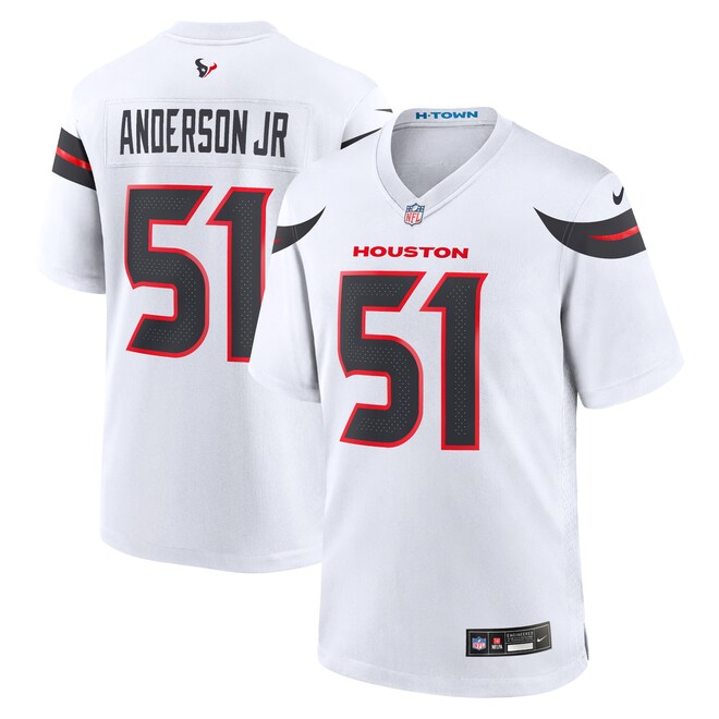 Custom Any name Houston Texans #51 Will Anderson Jr. White Game Jersey Men Women Youth