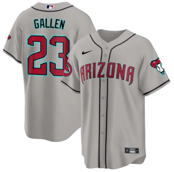 Arizona Diamondbacks #23 Zac Gallen Gray 2024 Cool Base Stitched Jersey