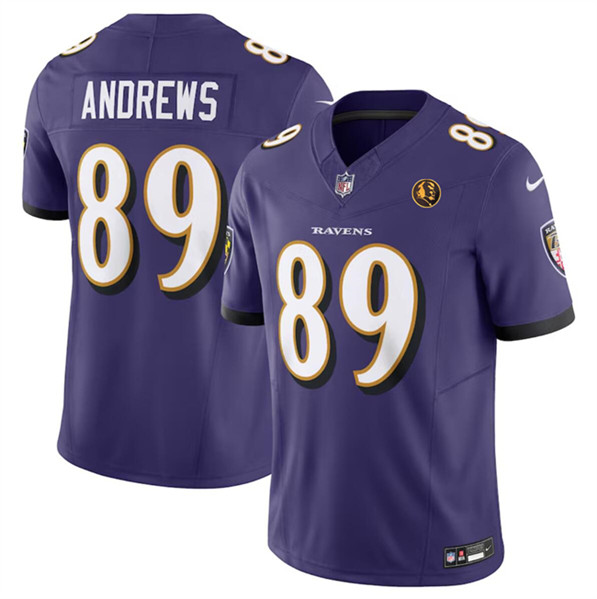 Baltimore Ravens #89 Mark Andrews Purple 2023 F.U.S.E. With John Madden Patch Vapor Limited Stitched Jersey