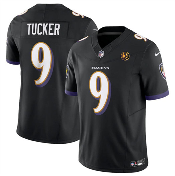 Baltimore Ravens #9 Justin Tucker Black 2023 F.U.S.E. With John Madden Patch Vapor Limited Stitched Jersey
