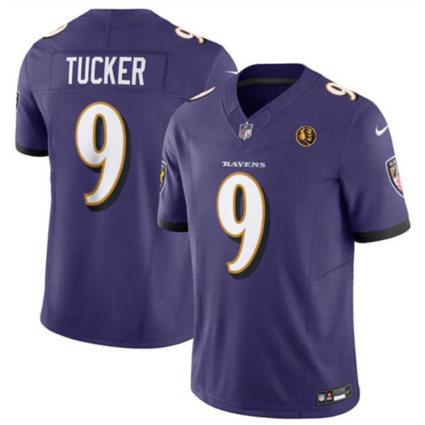 Baltimore Ravens #9 Justin Tucker Purple 2023 F.U.S.E. With John Madden Patch Vapor Limited Stitched Jersey
