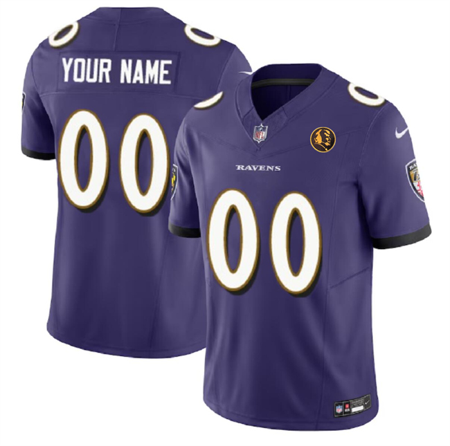 Baltimore Ravens Custom Purple 2023 F.U.S.E. With John Madden Patch Vapor Limited Jersey