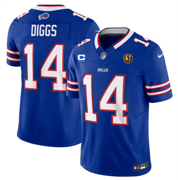 Buffalo Bills #14 Stefon Diggs Blue 2023 F.U.S.E. With 3-Star C Ptach And John Madden Patch Vapor Limited Stitched Jersey
