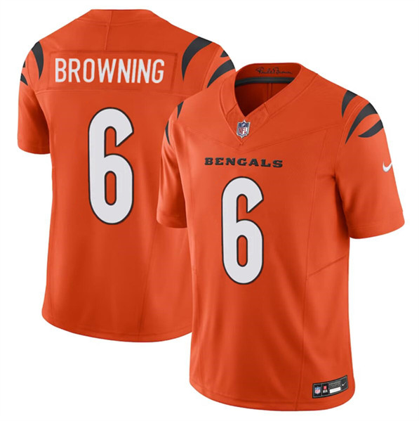 Cincinnati Bengals #6 Jake Browning Orange 2023 F.U.S.E. Vapor Untouchable Limited Stitched Jersey