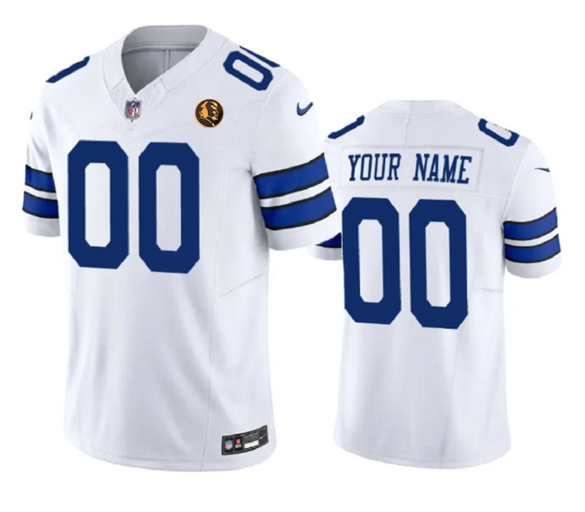 Dallas Cowboys Custom White 2023 F.U.S.E. With John Madden Patch Vapor Limited Stitched Jersey