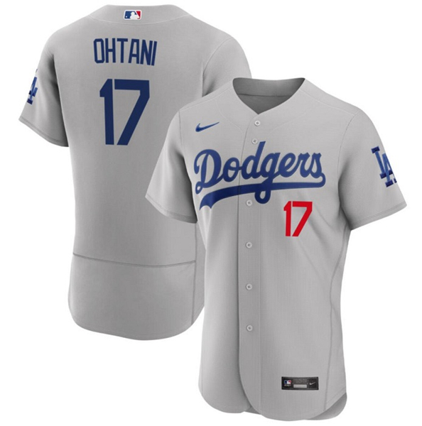 Los Angeles Dodgers #17 Shohei Ohtani Gray 2023 Flex Base Stitched Jersey