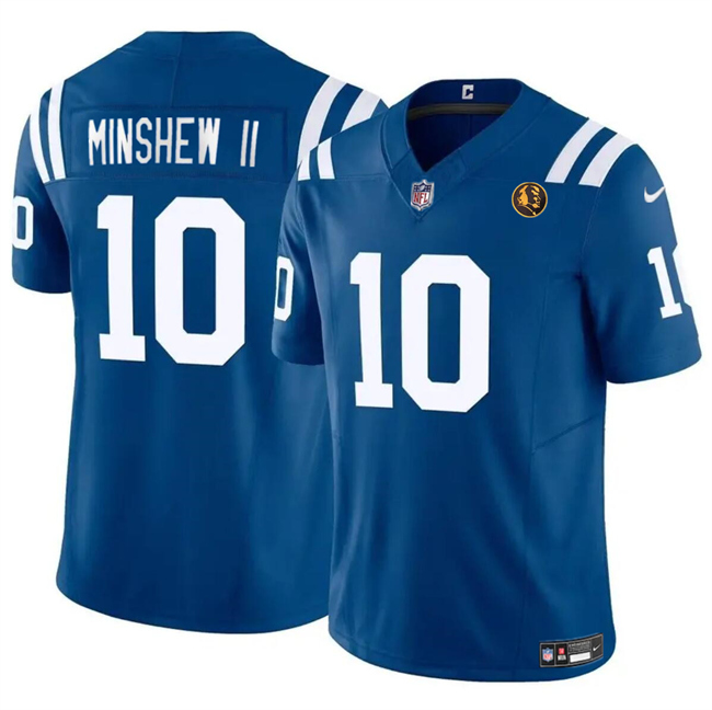Indianapolis Colts #10 Gardner Minshew Blue 2023 F.U.S.E. With John Madden Patch Vapor Limited Stitched Jersey