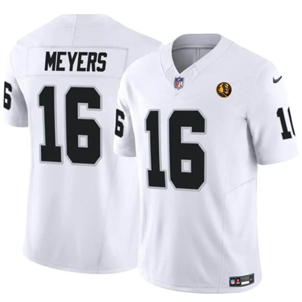 Las Vegas Raiders #16 Jakobi Meyers White 2023 F.U.S.E. With John Madden Patch Vapor Limited Stitched Jersey