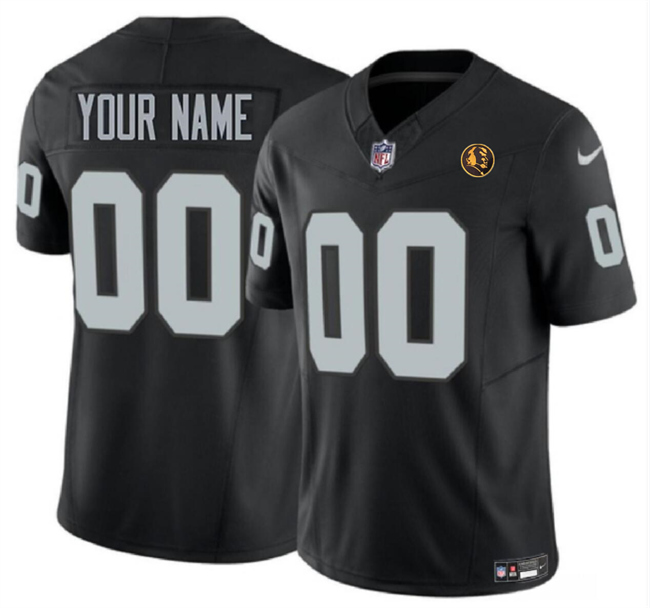Las Vegas Raiders Custom Black 2023 F.U.S.E. With John Madden Patch Vapor Limited Stitched Jersey