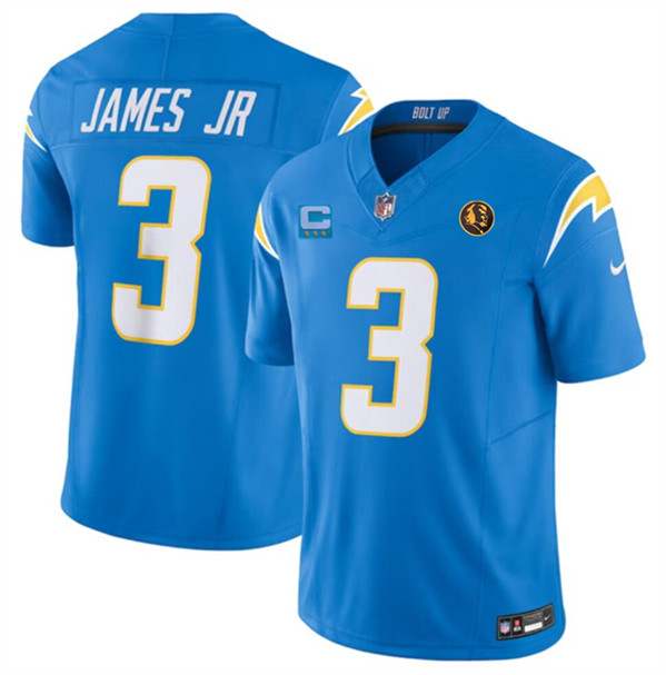 Los Angeles Chargers #3 Derwin James Jr. Light Blue 2023 F.U.S.E. With John Madden Patch Vapor Limited Stitched Jersey