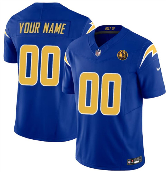 Los Angeles Chargers Custom Royal 2023 F.U.S.E. With John Madden Patch Vapor Limited Stitched Jersey
