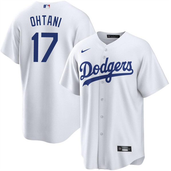 Los Angeles Dodgers #17 Shohei Ohtani White Cool Base Stitched Jersey