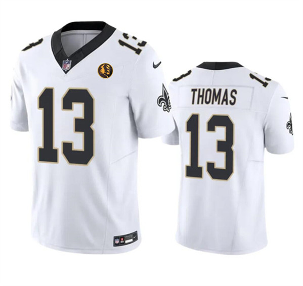 New Orleans Saints #13 Michael Thomas White 2023 F.U.S.E. With John Madden Patch Vapor Limited Stitched Jersey