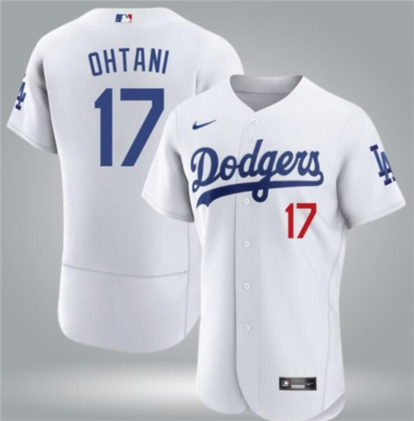 Los Angeles Dodgers #17 Shohei Ohtani White Flex Base Stitched Jersey