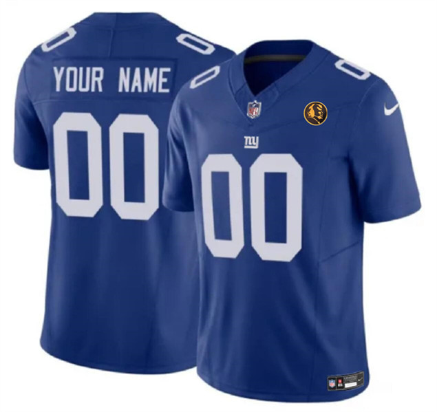 New York Giants Custom Blue 2023 F.U.S.E. With John Madden Patch Vapor Limited Stitched Jersey