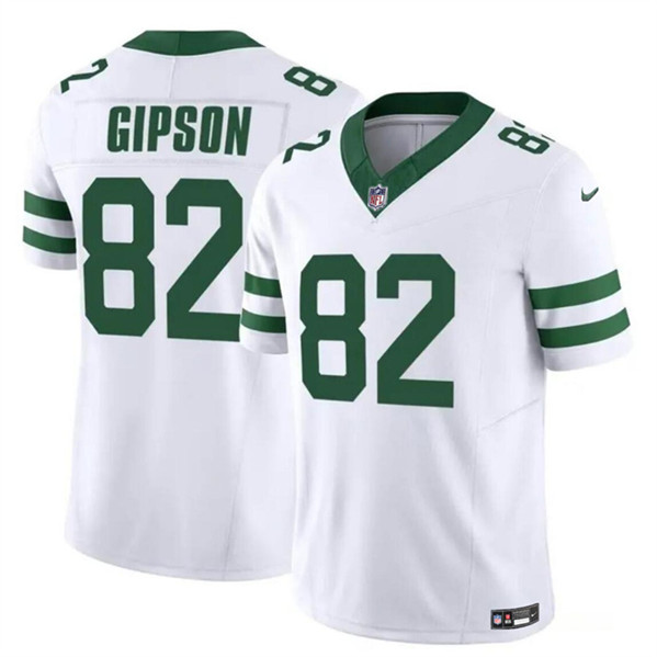 New York Jets #82 Xavier Gipson 2023 F.U.S.E. White Throwback Vapor Untouchable Limited Stitched Jersey