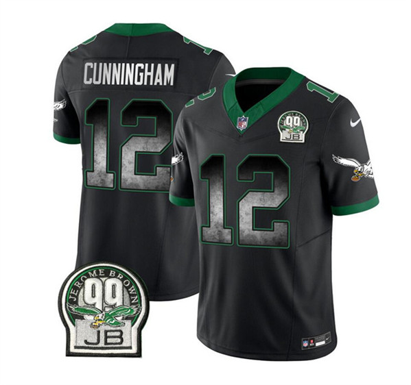 Philadelphia Eagles #12 Randall Cunningham Black 2023 F.U.S.E. Throwback Vapor Untouchable Limited Stitched Jersey